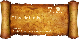 Tiba Melinda névjegykártya