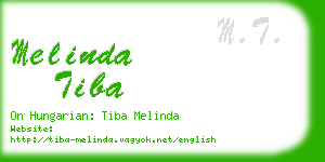 melinda tiba business card